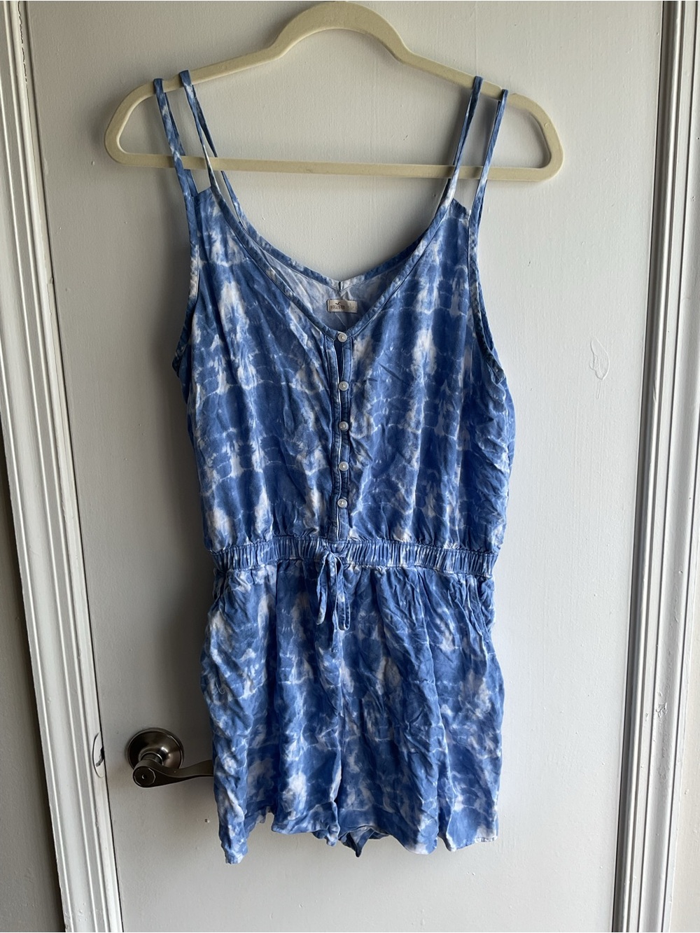 Hollister Blue Tie-Dye Romper